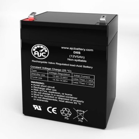 BATTERY CLERK AJC Napco GEMP3200Panel Alarm Replacement Battery 5Ah, 12V, F1 AJC-D5S-I-0-186267